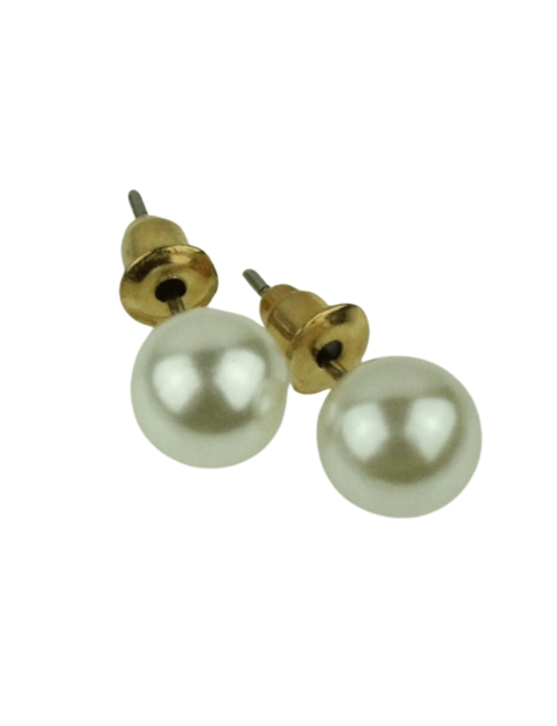 Shila | små hvide perle ørestikker